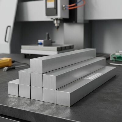 6063 Barra cuadrada de aluminio de precisión para mecanizado CNC Tolerancia estable Rendimiento suave