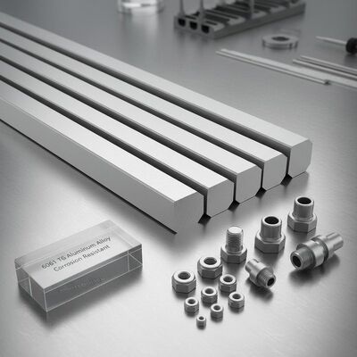 Barra hexagonal de aleación de aluminio 6061 T6, extruida de precisión, resistente a la corrosión para tuercas, pernos, conectores hidráulicos
