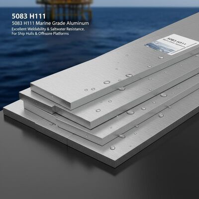 5083 H111 Barras planas de aluminio de grado marino con excelente soldabilidad y resistencia al agua salada para cascos de buques y plataformas marinas