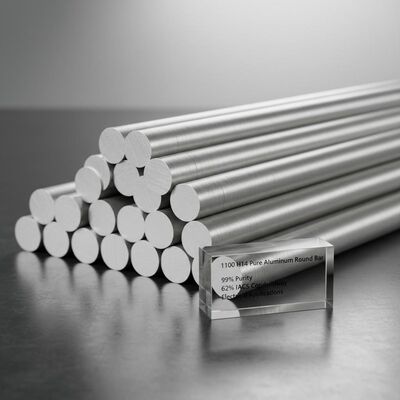 1100 H14 Barra redonda de aluminio puro con un 99% de pureza y un 62% de conductividad IACS para aplicaciones eléctricas