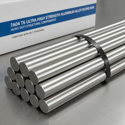 7A04 T6 Barra redonda de aleación de aluminio de ultra alta resistencia para componentes estructurales de gran peso conforme a las normas GB/T
