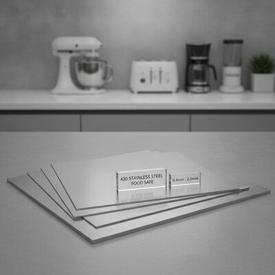 Seguridad alimentaria 430 de acero inoxidable laminado en frío 0,4 mm - 2,0 mm para aparatos de cocina