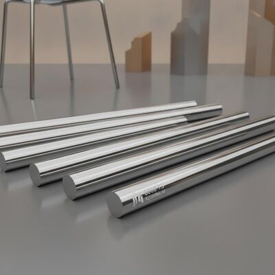 Barra de aluminio redonda decorativa anodizada pulida brillante 6060 T5 Rod para muebles y arquitectura
