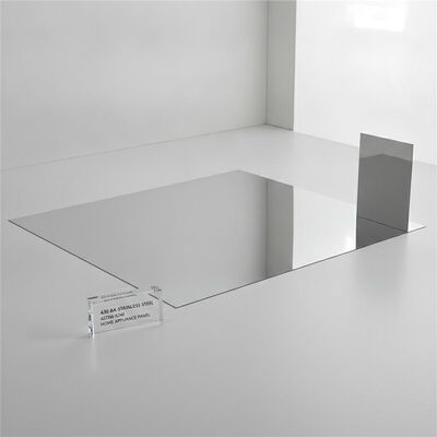 430 BA Hoja de acero inoxidable con acabado BA 0,3-1,0 mm de espesor y 1000x2000 mm Tamaño para paneles de electrodomésticos