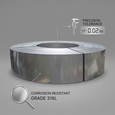 Bobina de acero inoxidable 304 de grado alimenticio con acabado 2B, superficie higiénica para equipos lácteos
