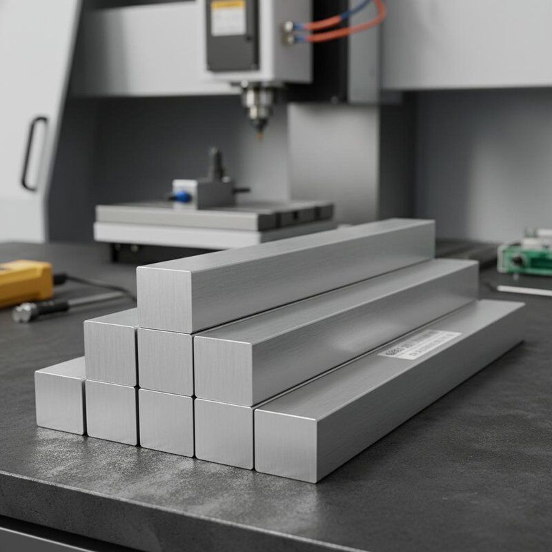 6063 Barra cuadrada de aluminio de precisión para mecanizado CNC Tolerancia estable Rendimiento suave