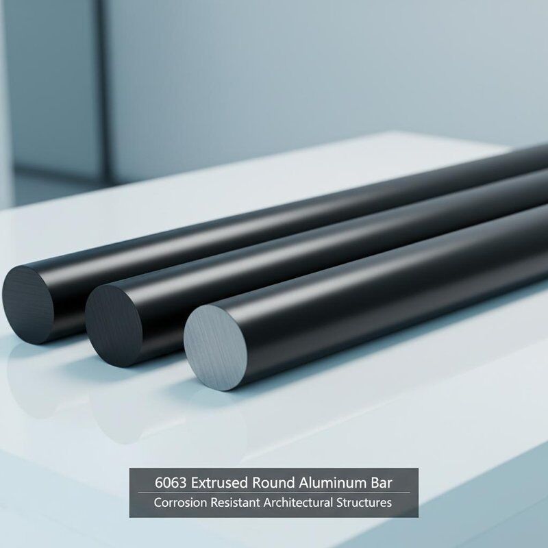 6063 Superficie anodizada de aluminio de barra redonda extruida para estructuras arquitectónicas resistentes a la corrosión