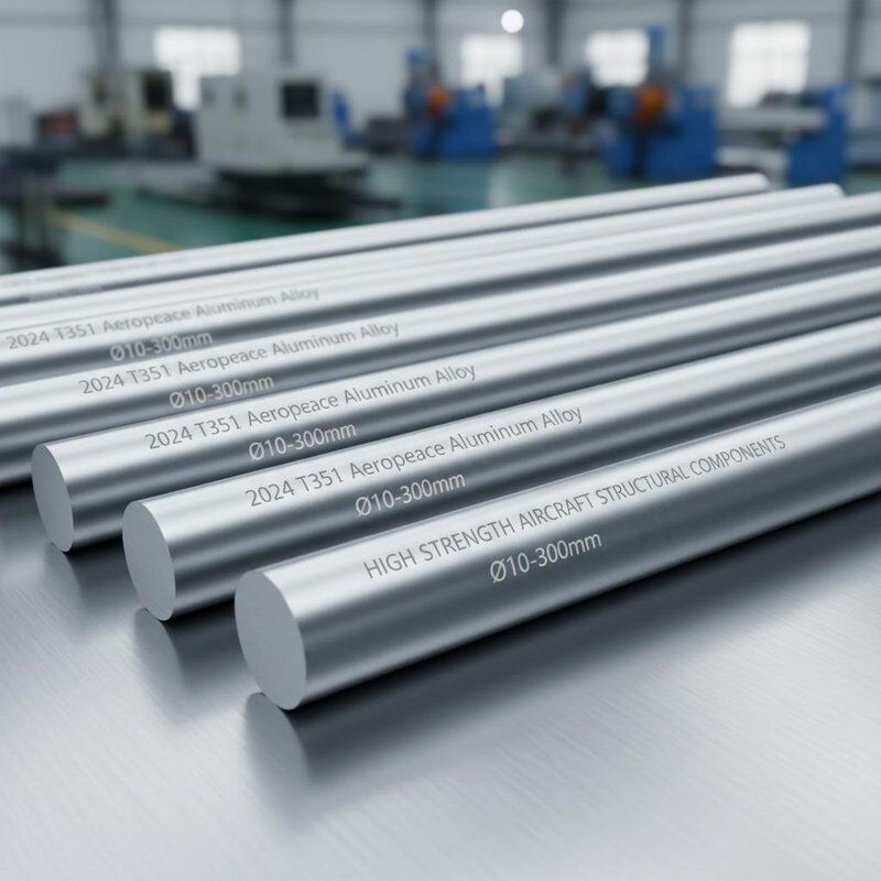 2024 T351 Barra redonda de aleación de aluminio aeroespacial de alta resistencia con tolerancia de diámetro de precisión y excelente resistencia a la fatiga para componentes estructurales de aeronaves