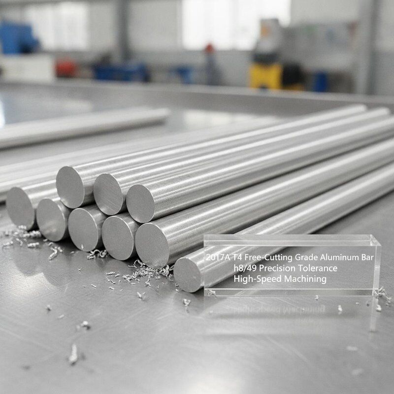 Barras de aluminio de grado de corte libre 2017A T4 con tolerancia de precisión h8/h9 para mecanizado de alta velocidad