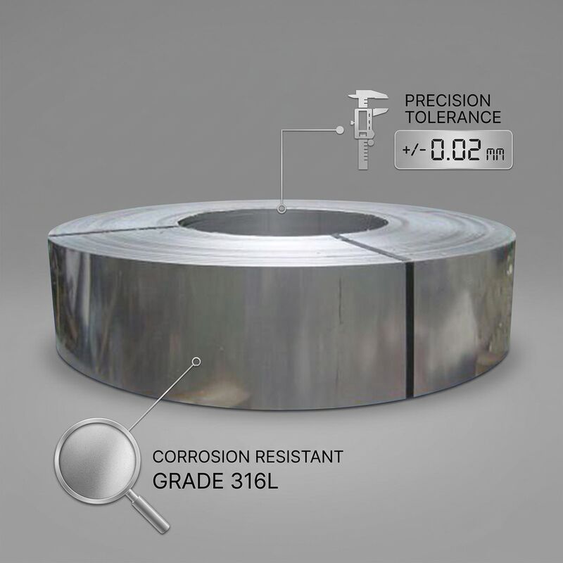 Bobina de acero inoxidable 304 de grado alimenticio con acabado 2B, superficie higiénica para equipos lácteos